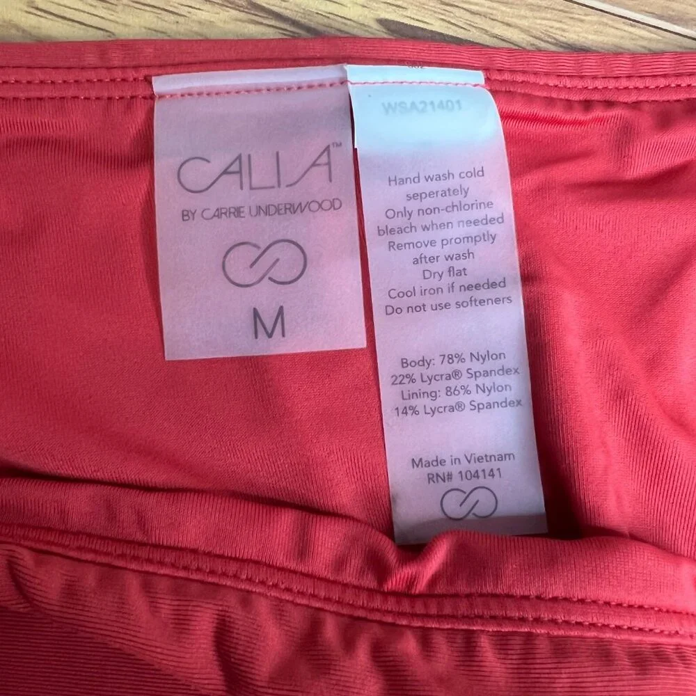 Calia Cut Out‎ Bikini Bottoms Womens Size M Rust Orange Low Medium Coverage